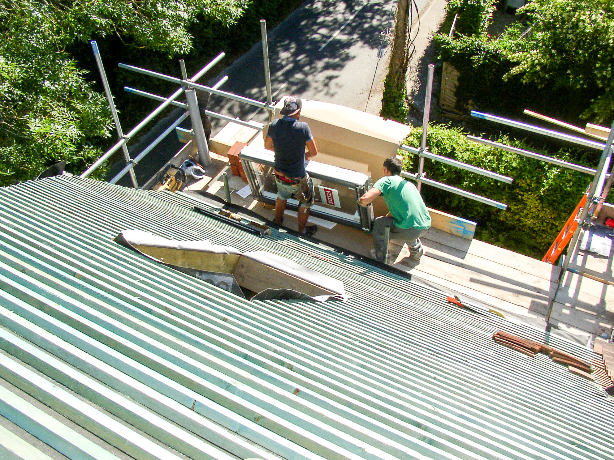Adding solar panels to a roof
